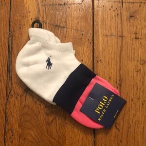 - POLO Colorblock w/tab Low-Cut Socks NWT